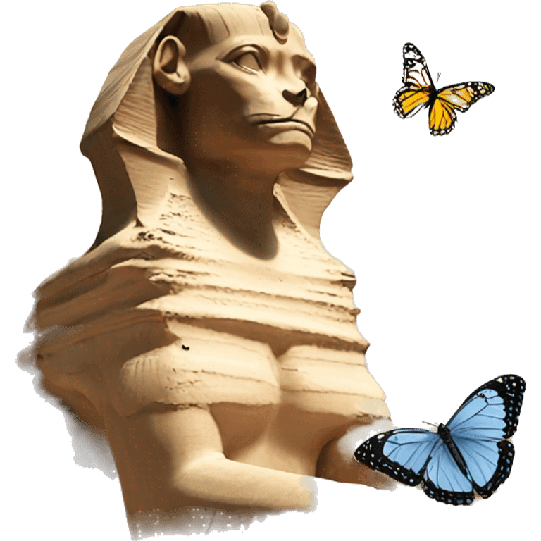 Sphinx with a butterfly  emoji