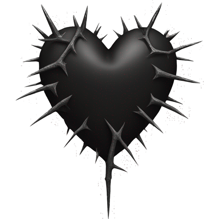 Black heart with thorns emoji