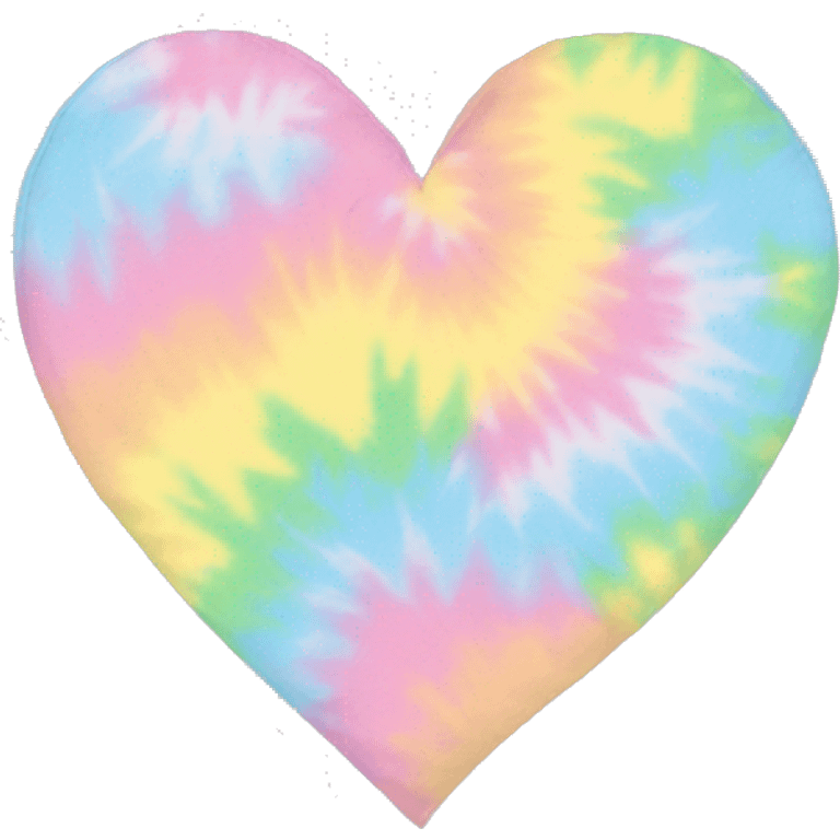 Pastel tie dye heart emoji