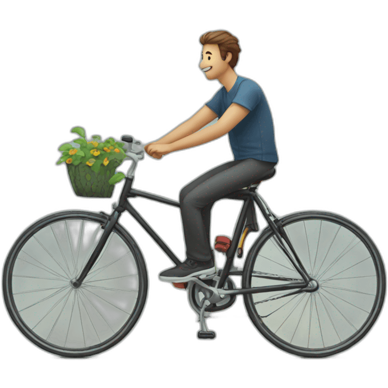 Chat sur un velo emoji