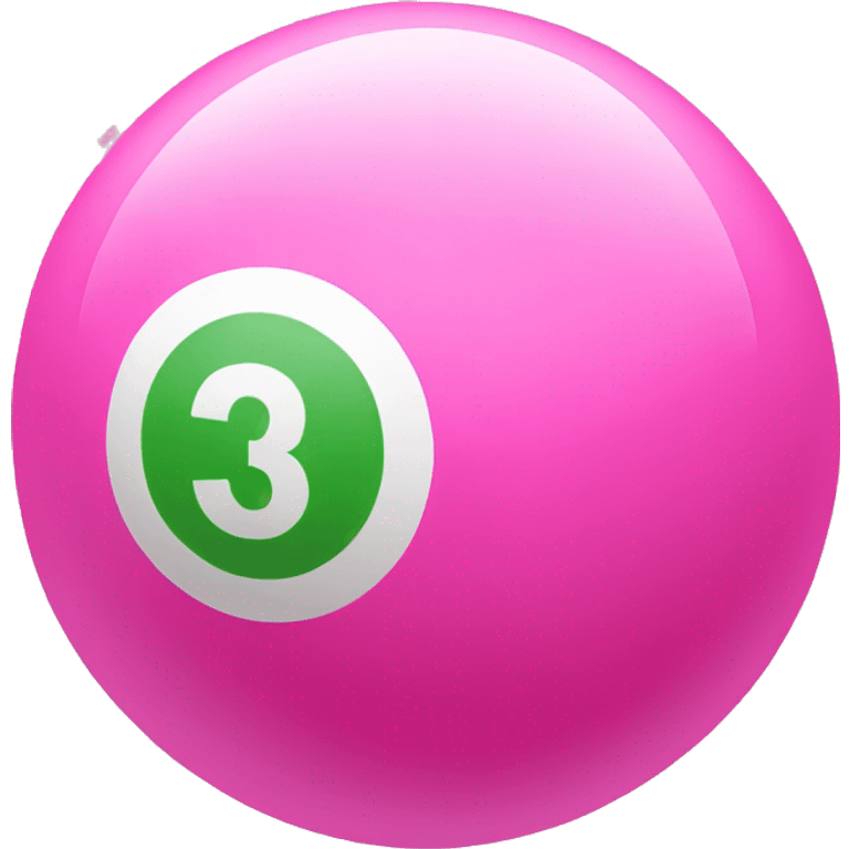 Pink billard ball emoji