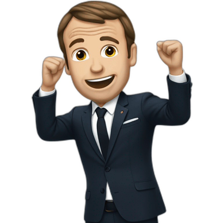 Macron qui dab emoji