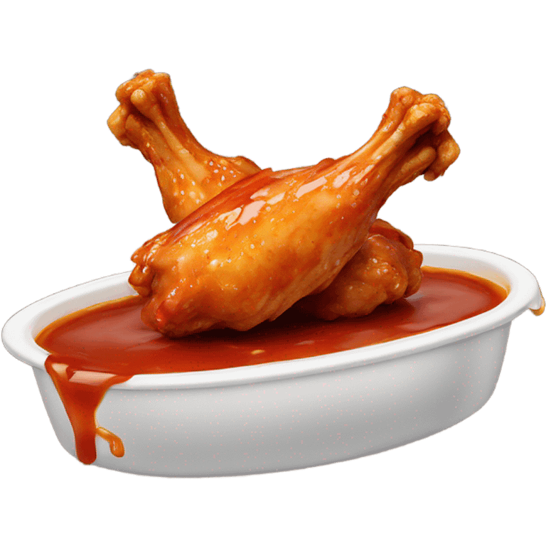 Chicken wings dripping in sauce  emoji