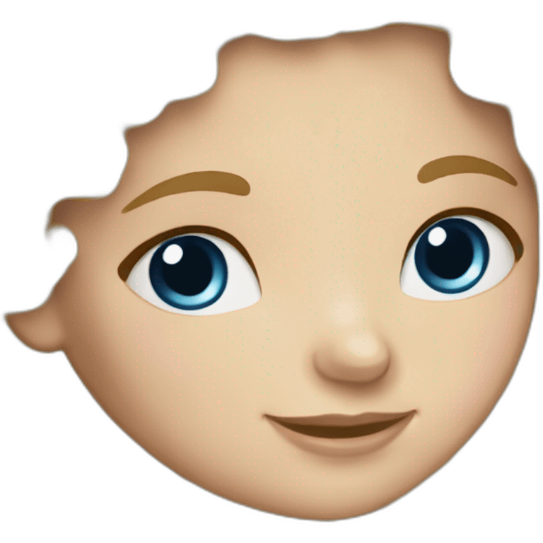 caucasian curly blonde blue eyed woman with her two daughters emoji