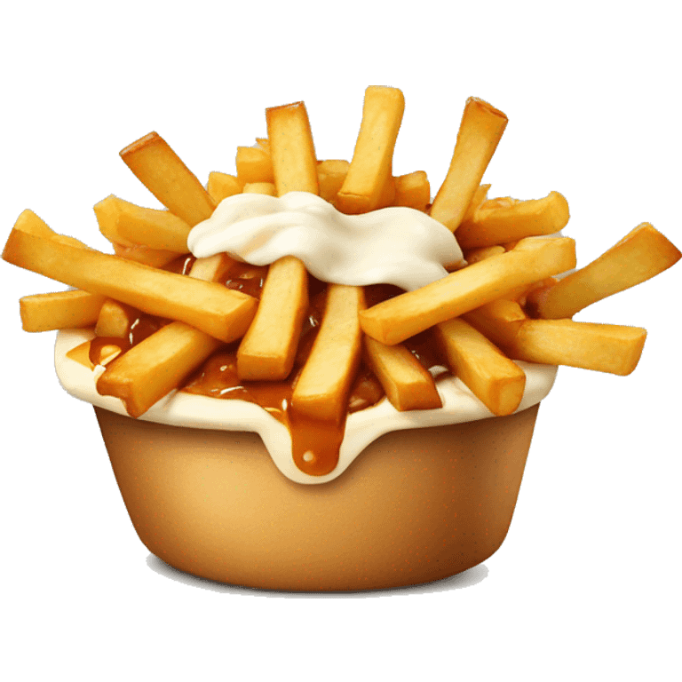 Poutine qui mange une poutine emoji