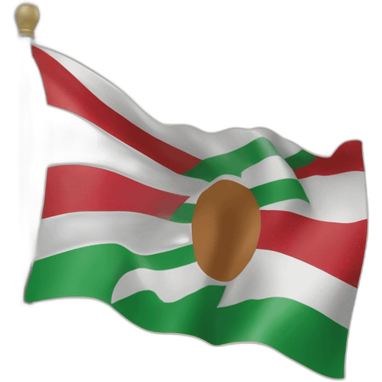 le drapeau de Madagascar avec des cœurst emoji