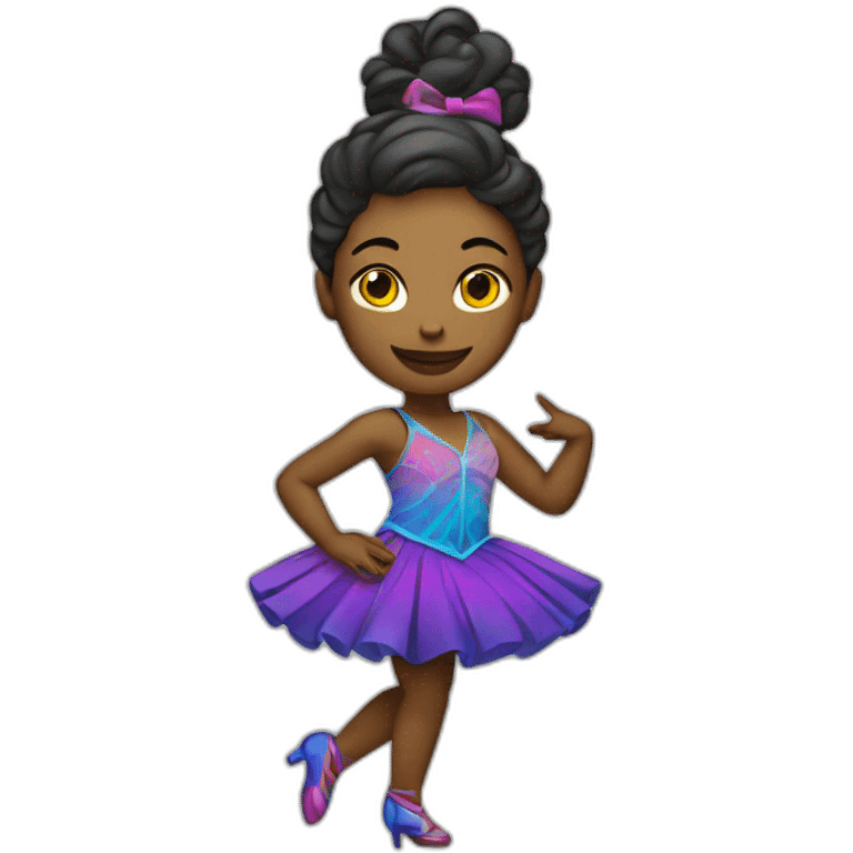 Danseuse de jazz en tenue multicolore  emoji