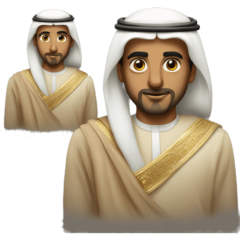 photorealistic  Faisal King of Saudi Arabia serious emoji