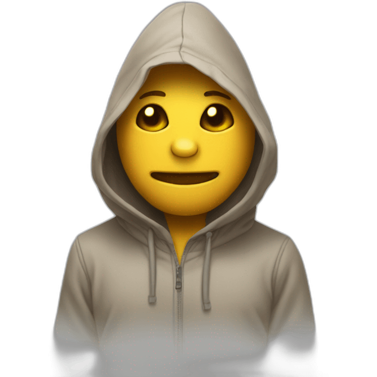 un chat avec une capuche stiler emoji