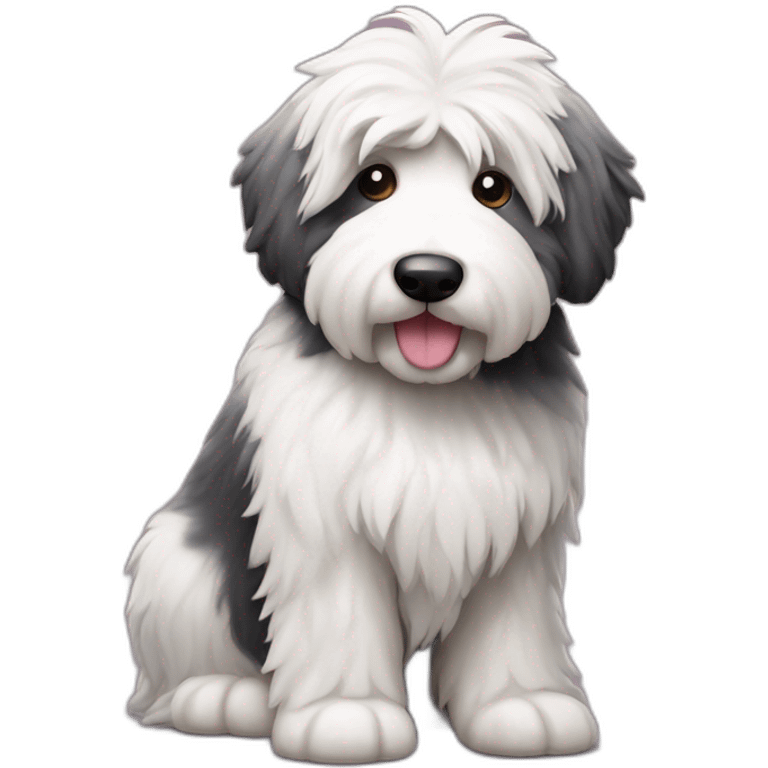 old english sheepdog with paint tin emoji