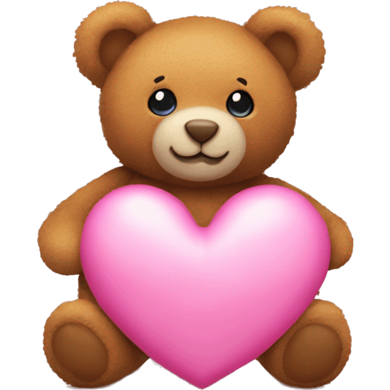 pink heart and teddy bear emoji