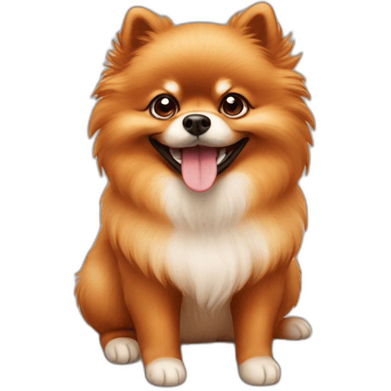 smiling red pomeranian emoji