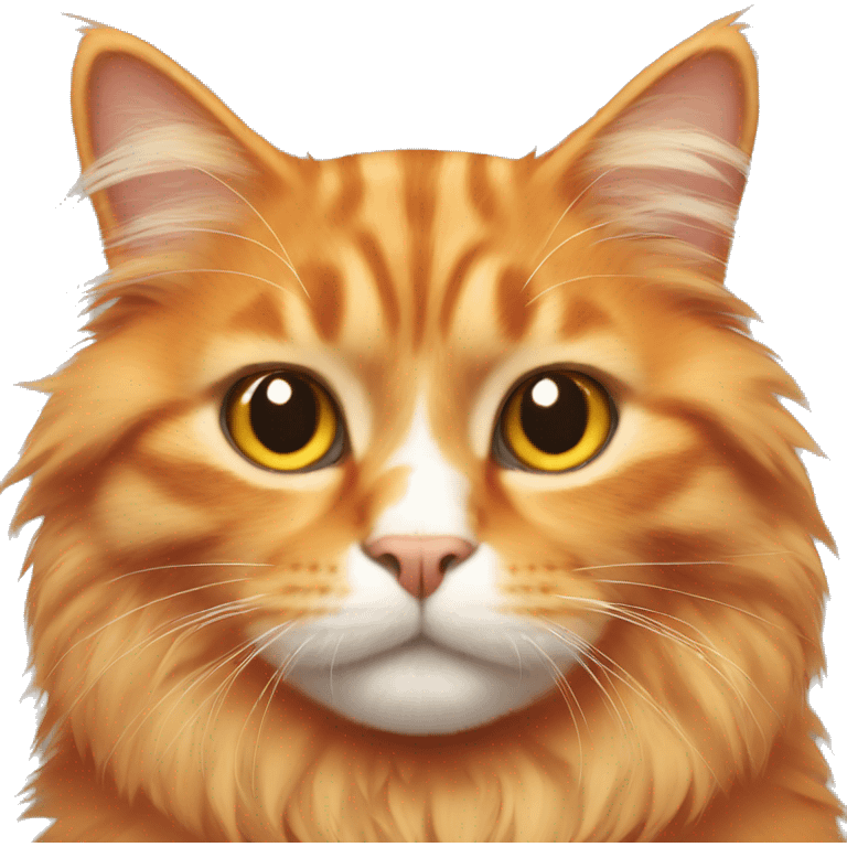 fluffy orange cat emoji