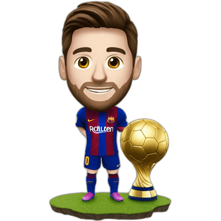 Messi avec le ballon d'or emoji