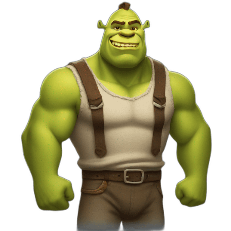 super muscular shrek emoji