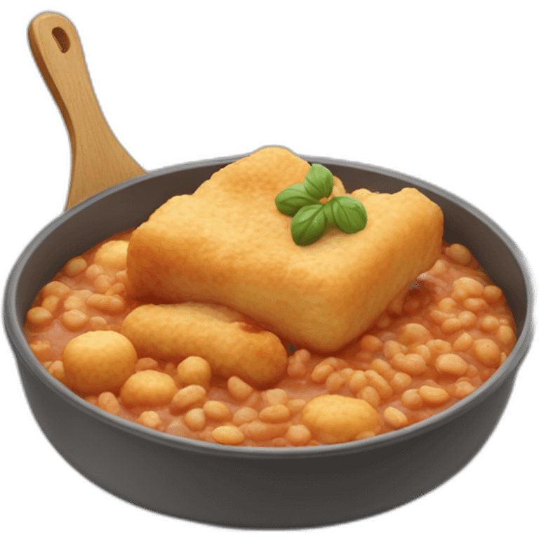 Chat qui mange du cassoulet emoji