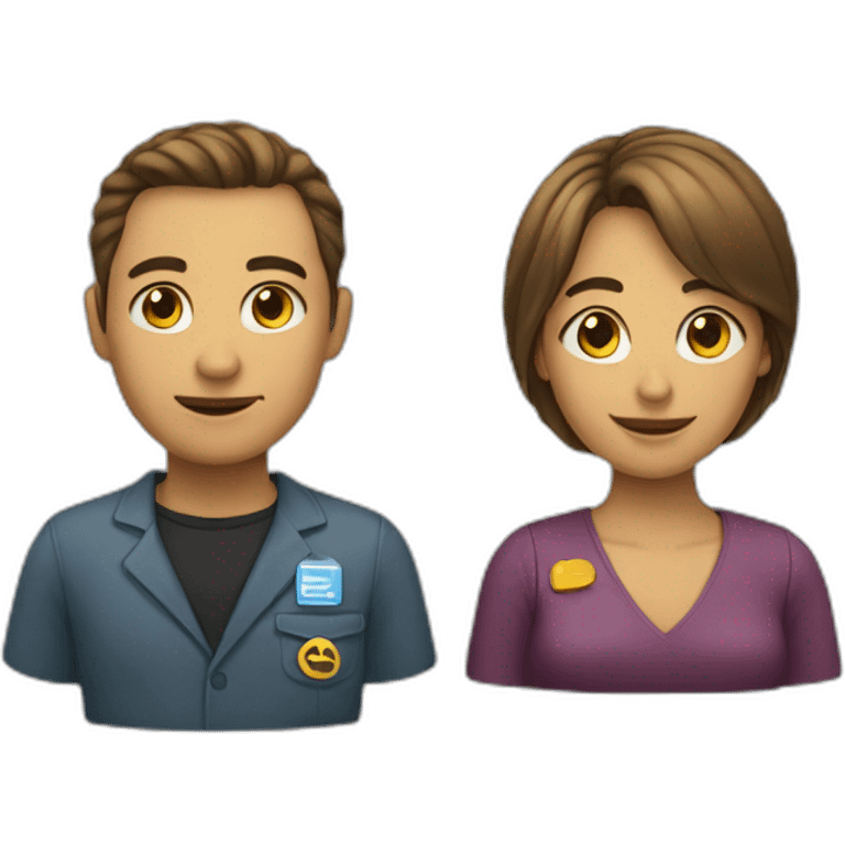 Un homme sur une femme emoji