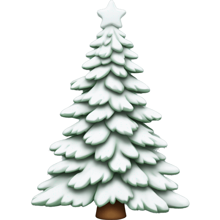  actual white fir christmas tree isolated.  emoji