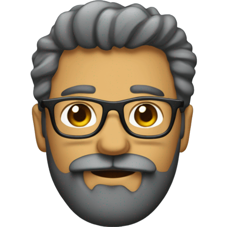 Calvo  con gafas y barba emoji