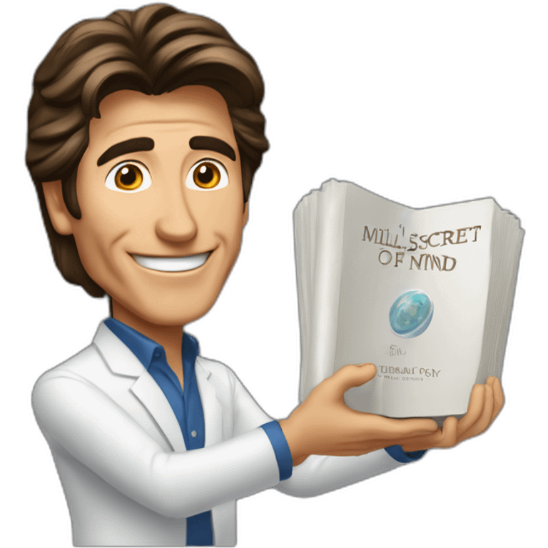 T. Harv Eker showing the book the secret of a millonaire mind" emoji