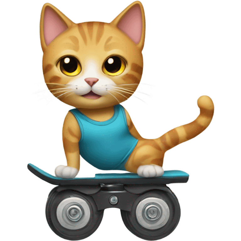 Cat in roller blades emoji