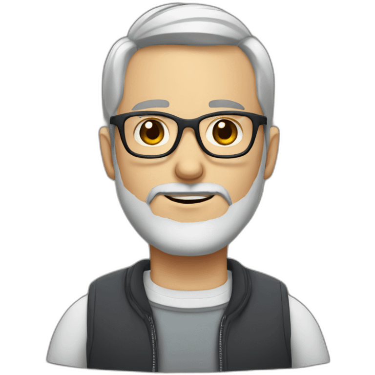 white dude with a short beard, glasses, brown hair and larger nose emoji