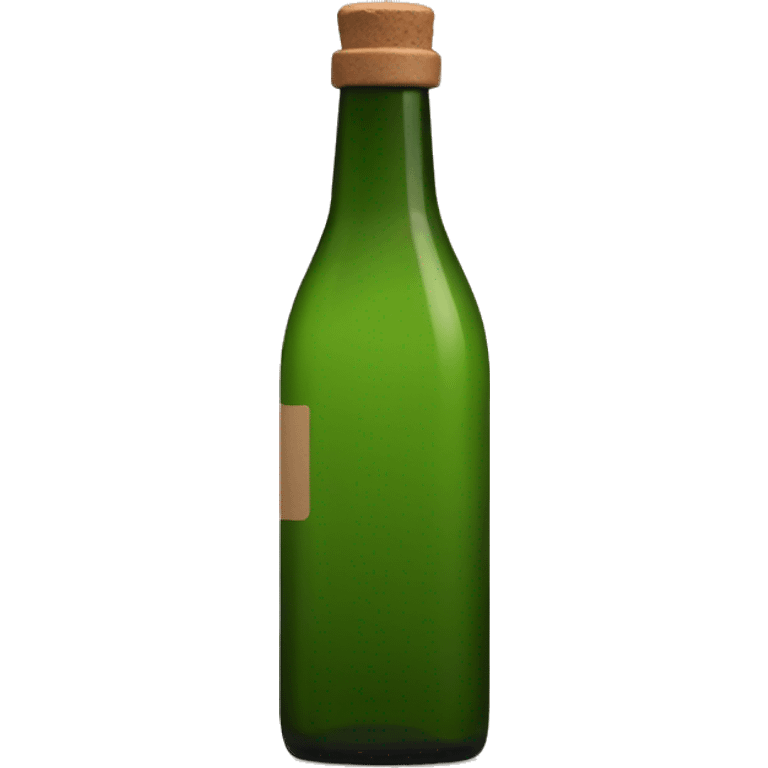 green square bottle with crok and brown label emoji