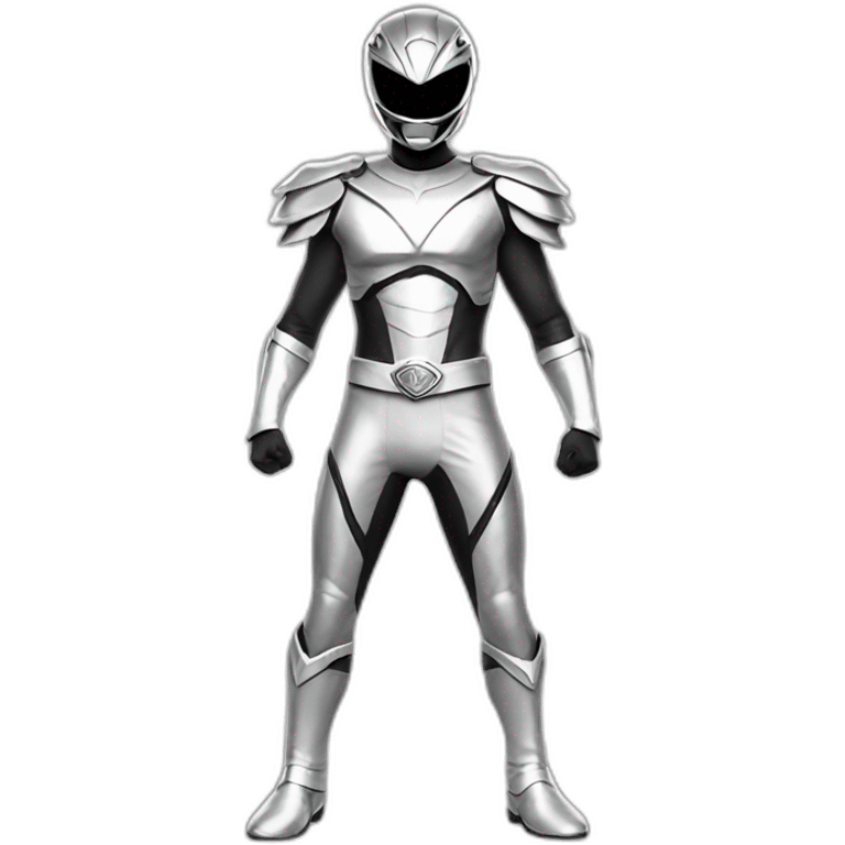 silver power ranger full body emoji