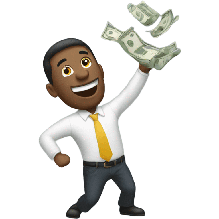 Man throwing money in the air emoji