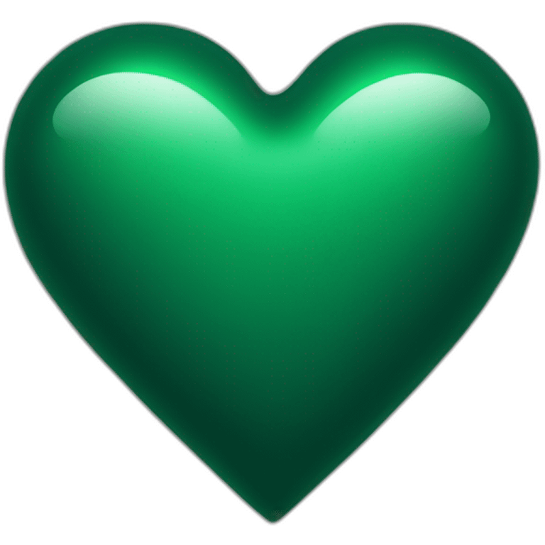 Dark green heart emoji