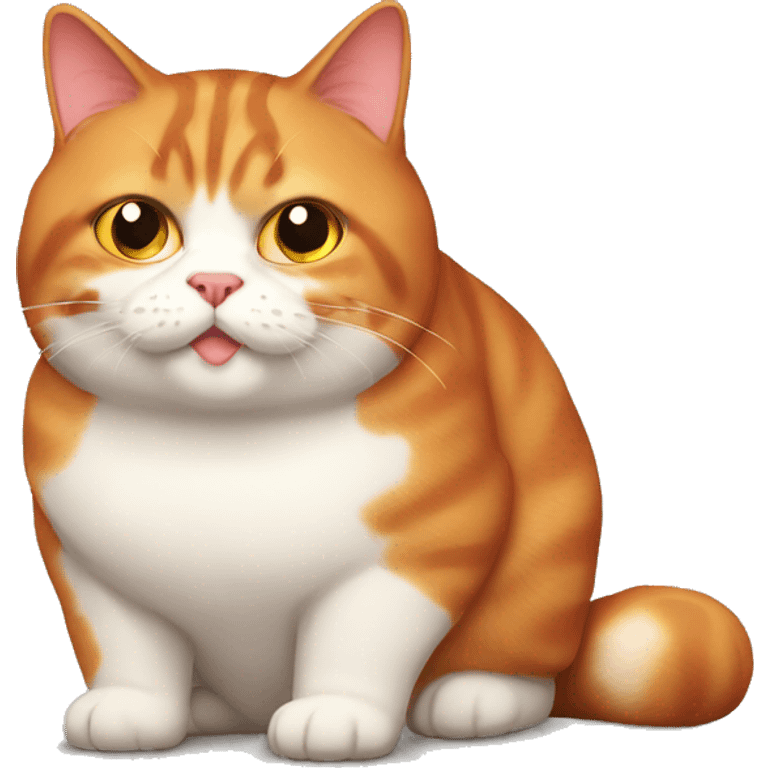 Very fat Cat red head  emoji