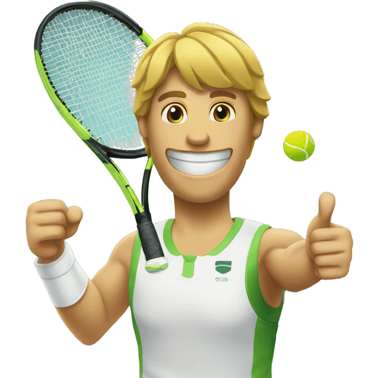 tennis player australian with thumbs up emoji