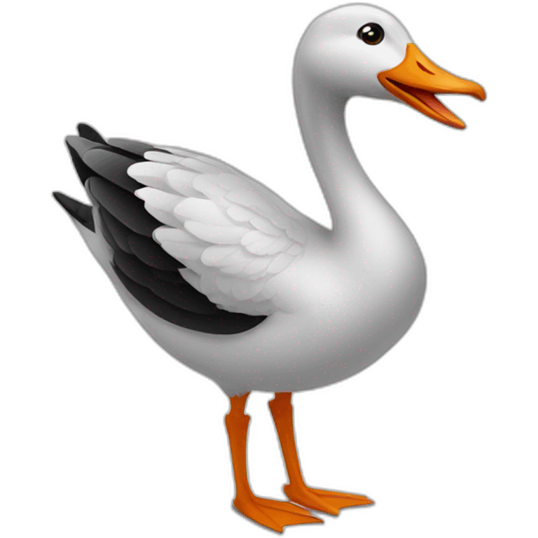 fancy goose drinking wine emoji