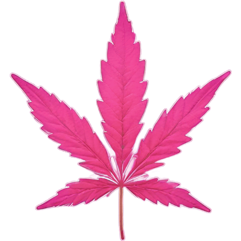 Pink weed leaf  emoji