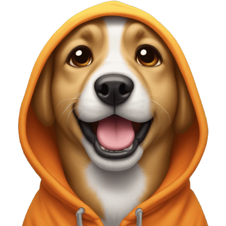 Dog with a hoodie emoji