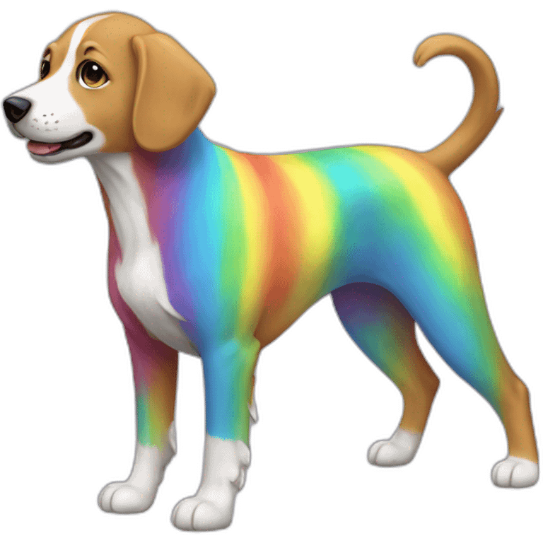 Rainbow Dog Full Body emoji