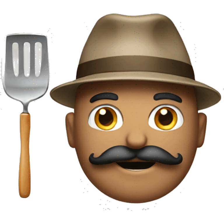 guy grilling with mustache and hat emoji