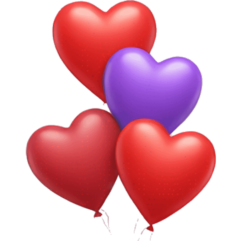 Heart shaped balloons emoji