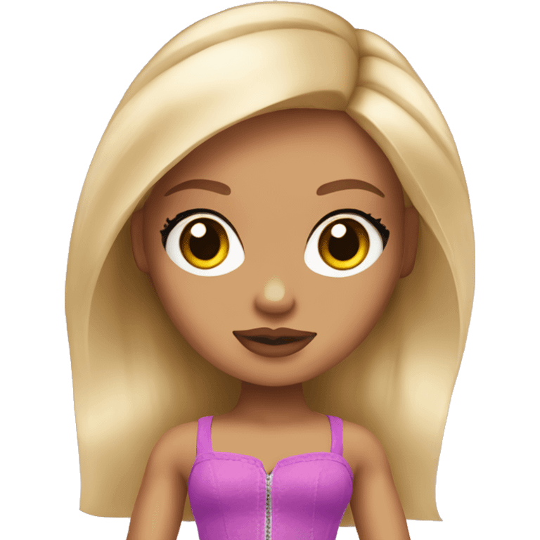 Bratz doll with blonde hair and brown eyes emoji