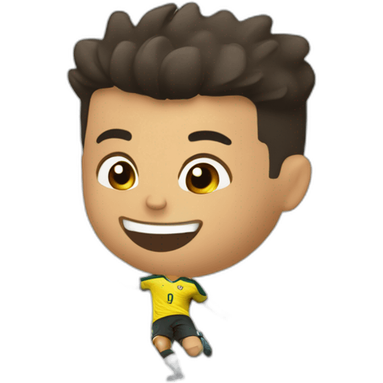 Ronaldo en train de faire sa célébration emoji