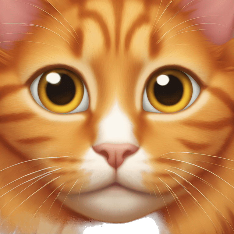 Orange Cat making big sparkly eyes emoji