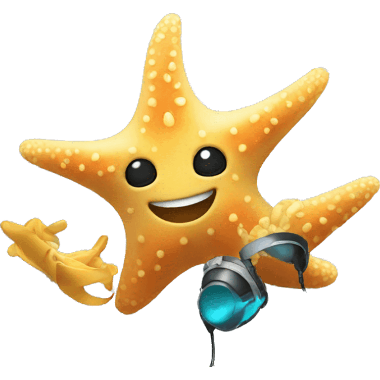 Sea star djing emoji