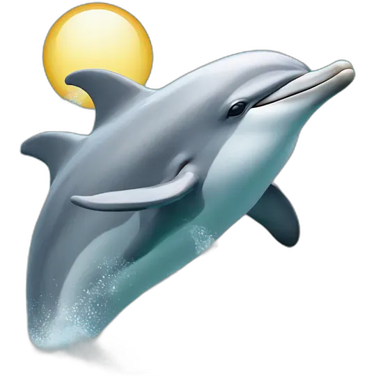 Dolphin with selfoon emoji