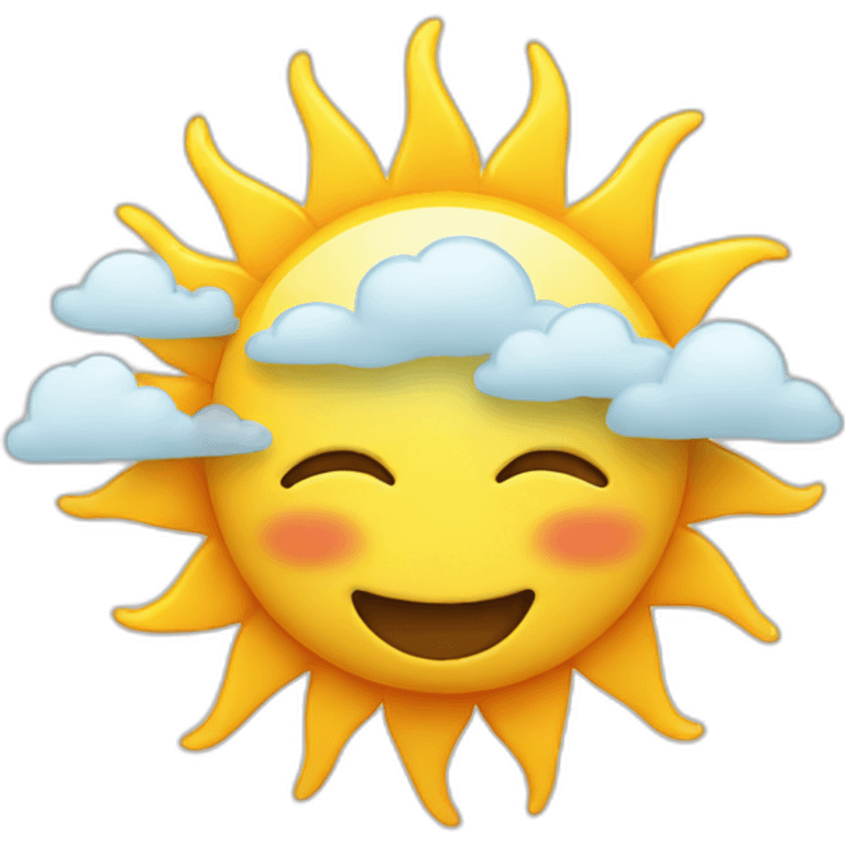 sun and cloud emoji