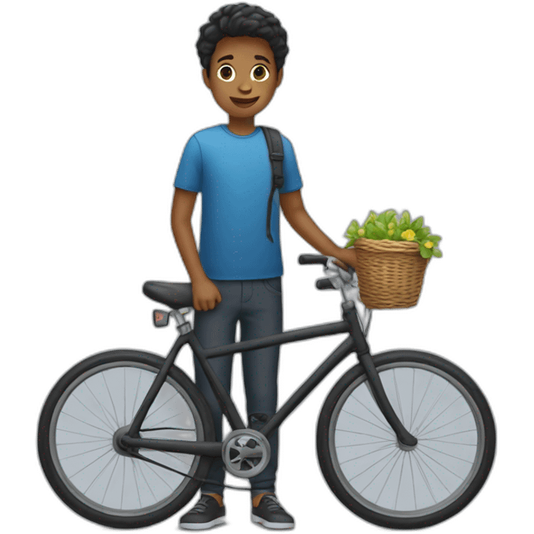 boy with cycle emoji