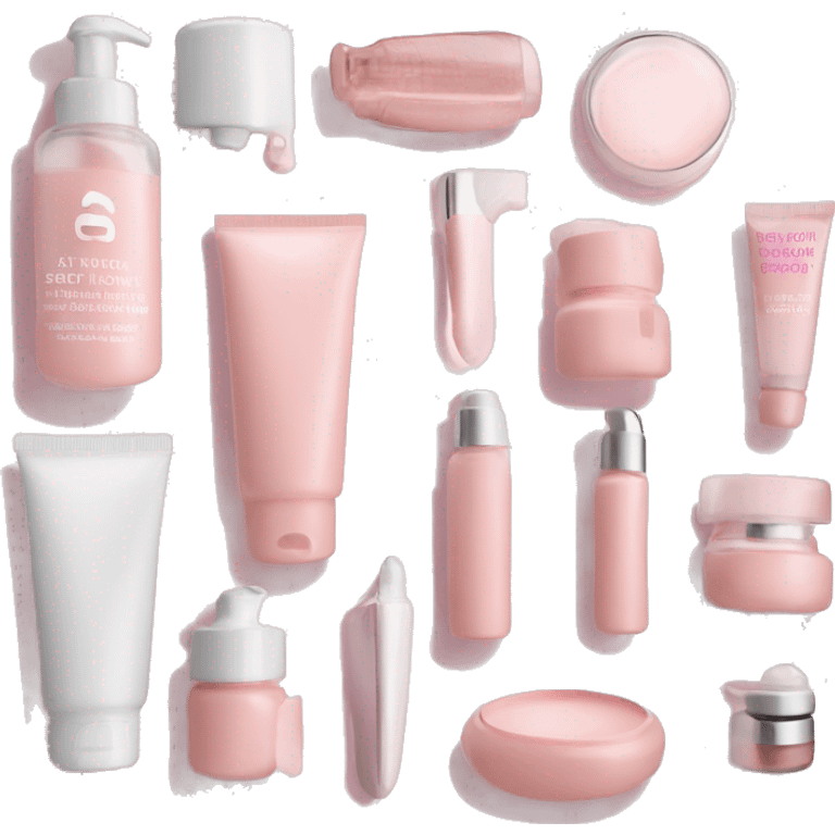 skin care Kit light pink emoji