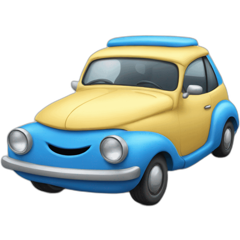 Obese smurf car emoji