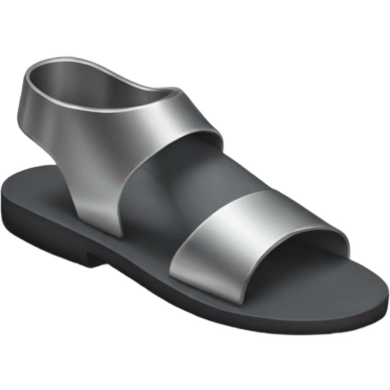 Metal foot with a sandal on emoji