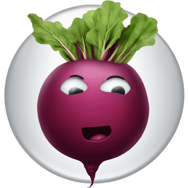 beetroot looking in the mirror emoji