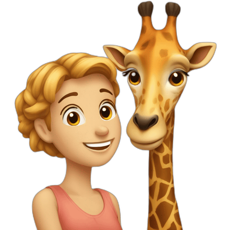 Girafe qui est amoureux emoji